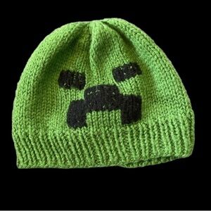 𝅺homemade - Minecraft “Creeper” hat - Child’s Hat